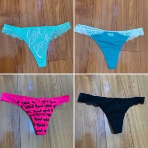 NWT VS Victoria Secret thong bundle size L